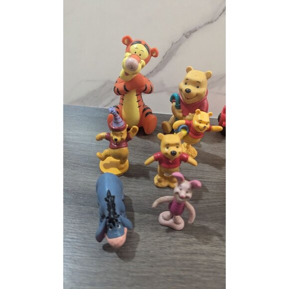 vtg Disney Winnie The Pooh Figurine Tigger Eeyore Piglet cake toppers toys lot - Picture 6 of 8